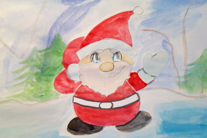 Рисунок Деда Мороза за полчаса: «Самое важное – это глаза и руки»