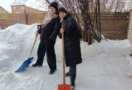 В Бердске продолжается патриотическая акция «Снежный десант»