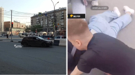 Lexus сбил девушку на пешеходном переходе в центре Новосибирска