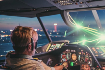 Пилотов попытались ослепить лазером в небе над Новосибирском