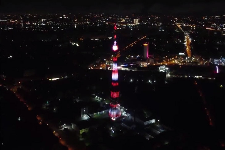 На телебашне в Новосибирске включат ночную подсветку 1 сентября