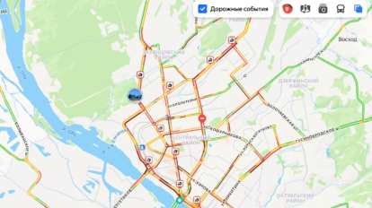 9-балльные пробки парализовали движение в Новосибирске