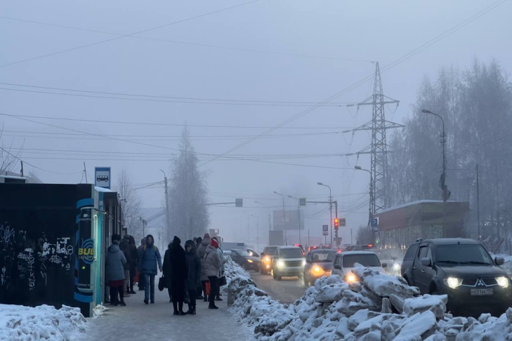 Туман и изморозь покрыли Новосибирск утром 4 марта