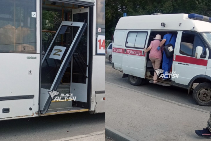 Дверь автобуса №14 упала на голову жительницы Новосибирска