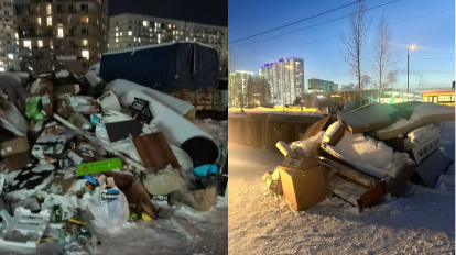Новосибирцы пожаловались на переполненные площадки для крупных отходов