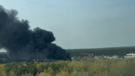 Чёрный дым поднялся над Новосибирском