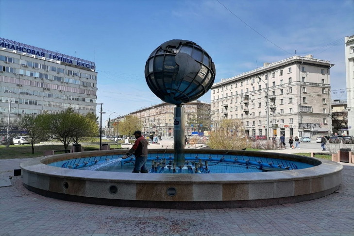 Пуск городских фонтанов назначен на 6 мая в Новосибирске