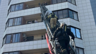 Пожарные провели учения в 26-этажном доме в Новосибирске