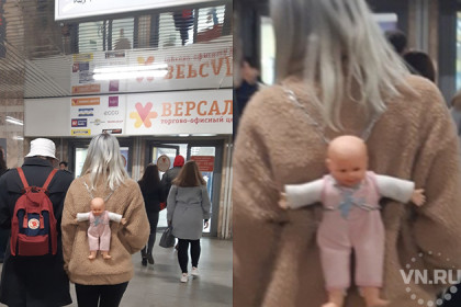 Девушка с младенцем на цепи взбудоражила пассажиров метро