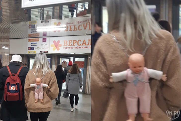 Девушка с младенцем на цепи взбудоражила пассажиров метро