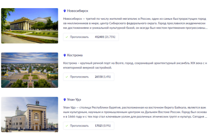 Победу в народном голосовании за звание культурной столицы одержал Новосибирск