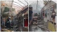 Рынок сгорел в Ленинском районе Новосибирска