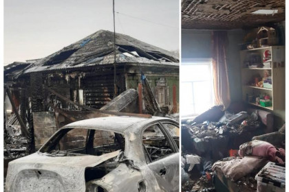 Без крыши над головой из-за пожара осталась многодетная семья в Новосибирске