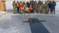 Первую купель вырезали на Оби в Новосибирске