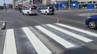 В Новосибирске на перекрёстке Красина и Дзержинского нанесли инновационную разметку