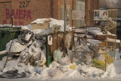 Месяц ждали мусоровозов жители проспекта Маркса в Новосибирске