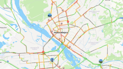 Адские пробки сковали Новосибирск вечером 24 декабря
