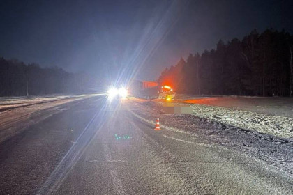 Пешеход попал под КамАЗ на Чуйском тракте под Искитимом