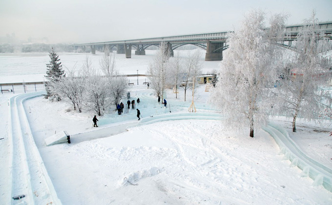 ледовый городок фото Аркадия Уварова