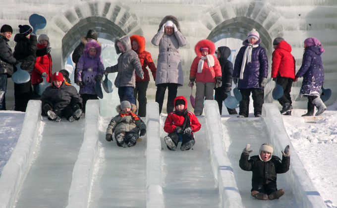горки ледовый городок фото Михаила Пермина