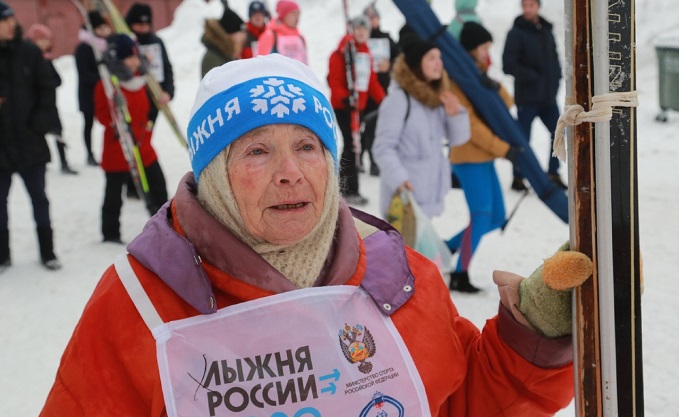 Лыжня России 2020 бабушка