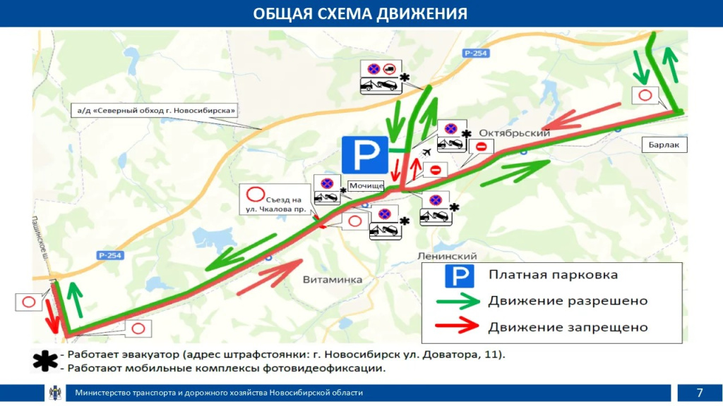 Схема движения предоставлена минтрансом Новосибирской области Схема движения предоставлена минтрансом Новосибирской области